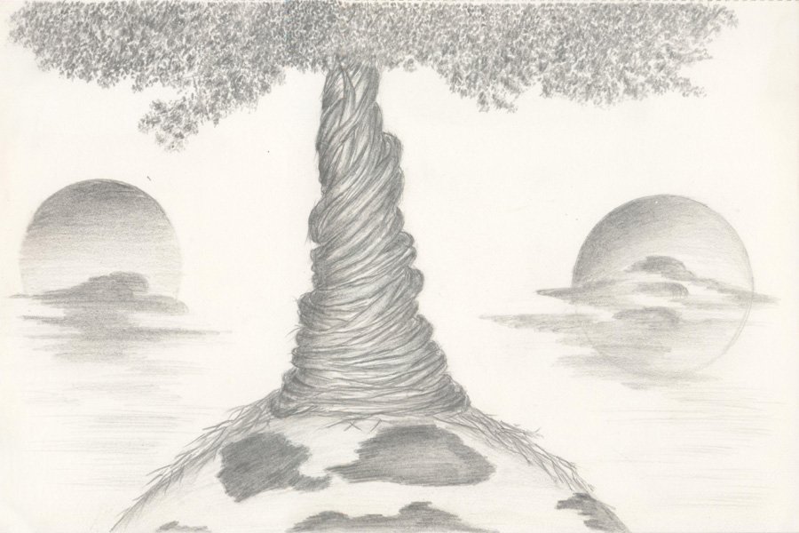 900x600 Hari On Twitter - Fantasy Tree Drawing