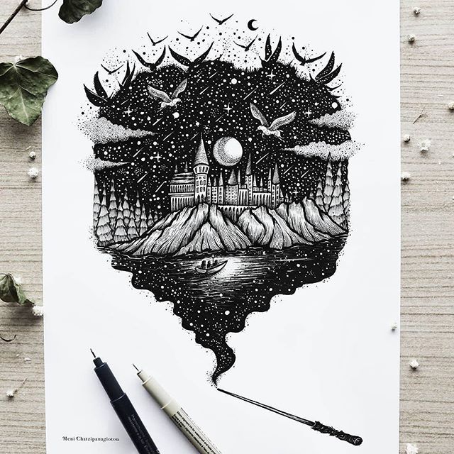 Fantasy World Drawing at PaintingValley.com | Explore collection of ...