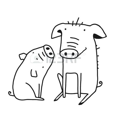 450x450 drawings of farm animals sketch of farm animals ink drawing - Farm Animals Drawing