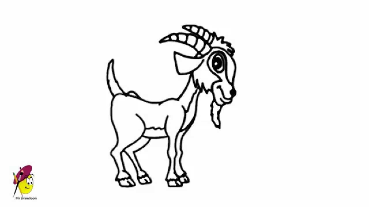1280x720 farm goat - Farm Animals Drawing