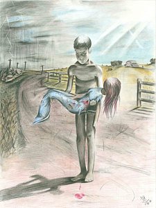 225x300 The Boy Drawing - Farm Boy Drawing