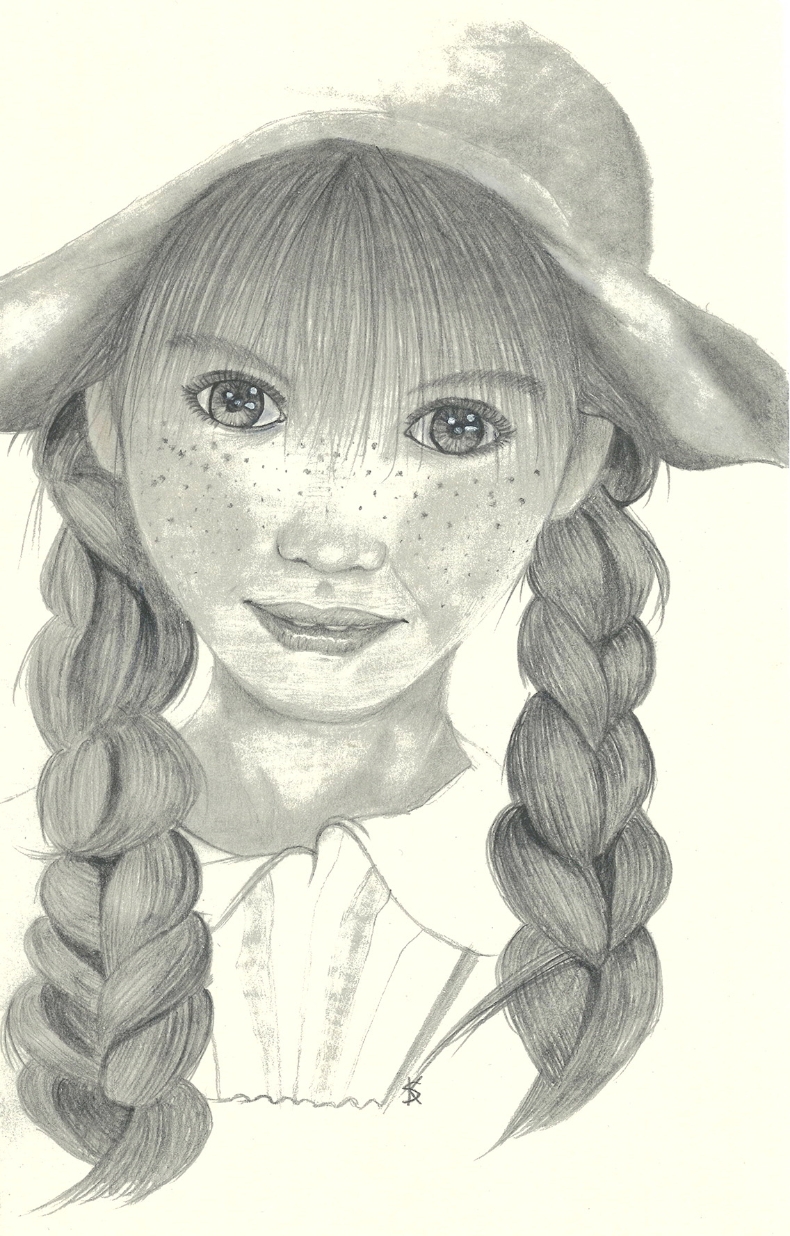 1136x1776 A Finished Pencil Portrait - Farm Girl Drawing