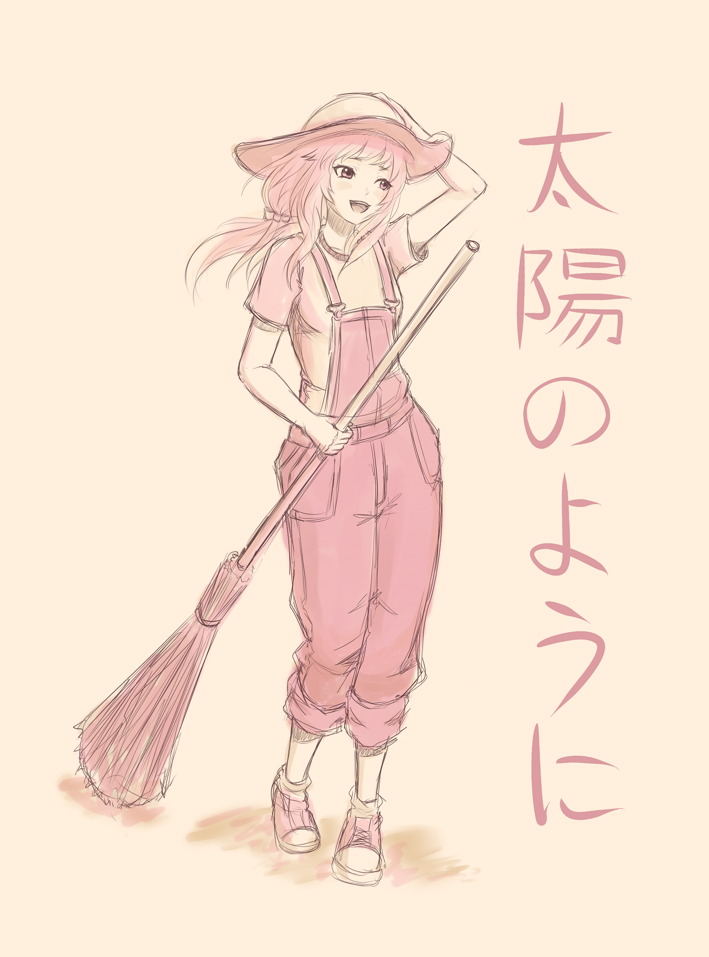 1385x1869 Farm Girl Sketch Animesketch - Farm Girl Drawing