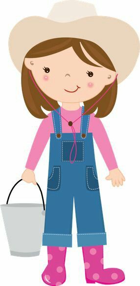 286x581 Farmer Girl Clip Art Granja, Animales De La Granja, Granjero - Farm Girl Drawing