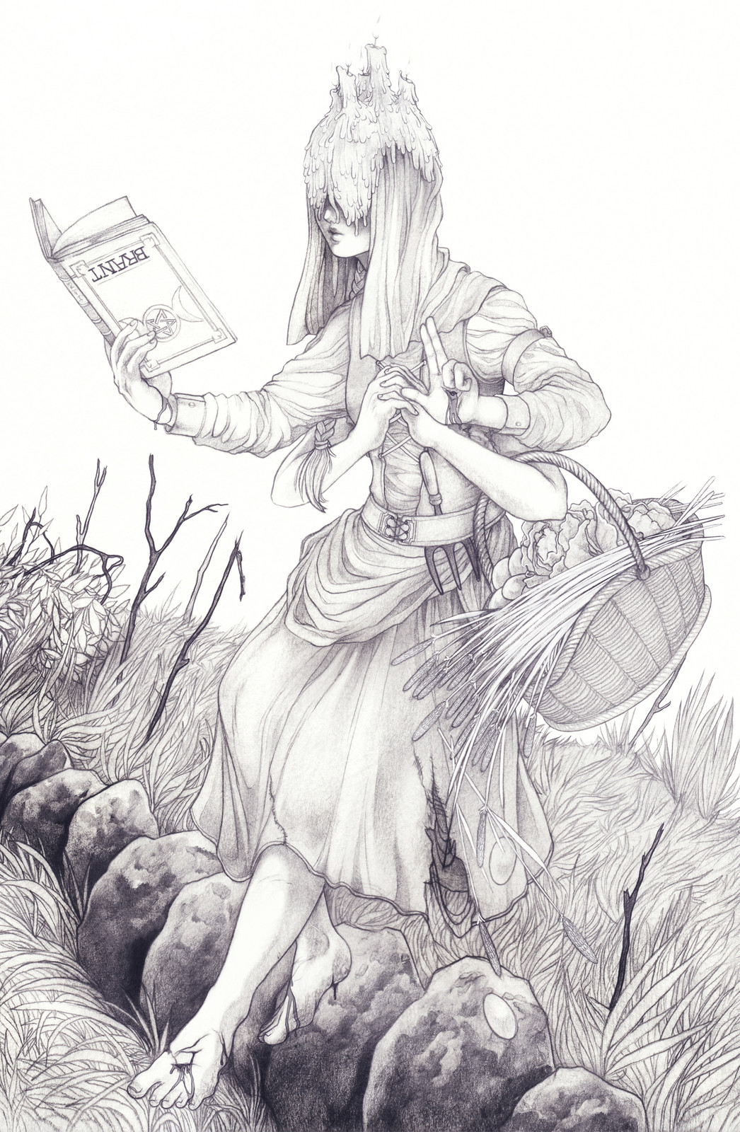 1046x1600 Artstation - Farm Girl Drawing