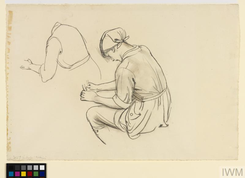 800x581 study of a farm girl imperial war museums - Farm Girl Drawing