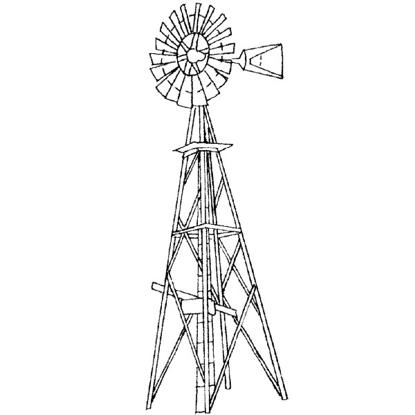 Farm Windmill Drawing at PaintingValley.com | Explore collection of