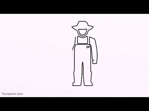 480x360 how to draw cartoon farmer drawing step - Farmer Cartoon Drawing