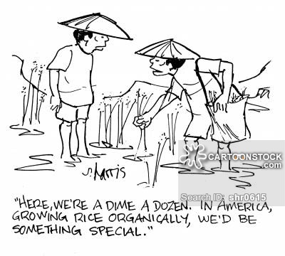 400x360 Rice Farmers Cartoons And Comics - Farmer Cartoon Drawing