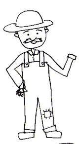 160x292 draw a farmer to draw for the kids farmer, drawings - Farmer Drawing