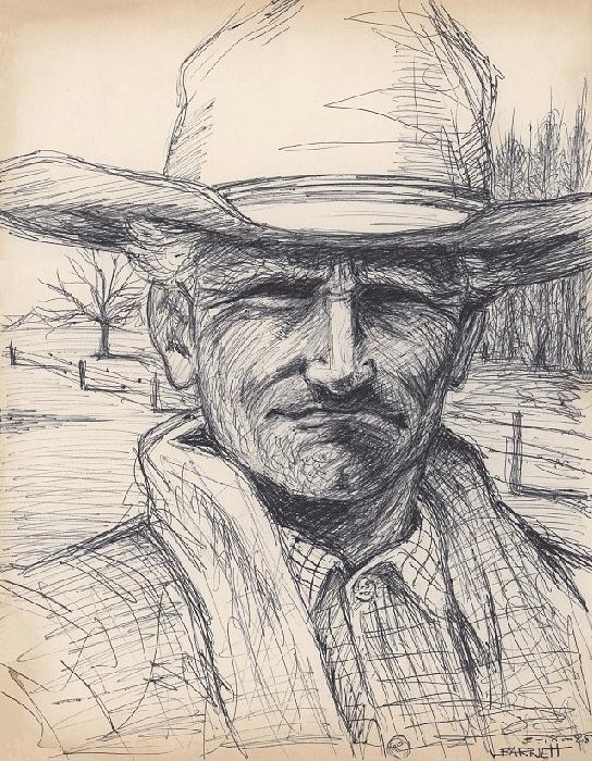 544x700 old man farmer drawing - Farmer Drawing
