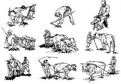 414x288 Farmers Free Vector Download - Farmer Drawing Images