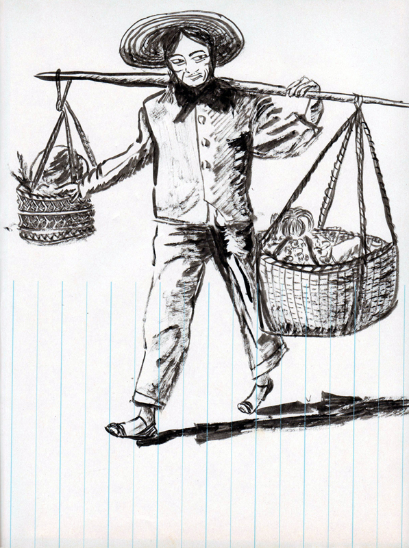 597x800 farmer drawing sketch for free download - Farmer Drawing Images