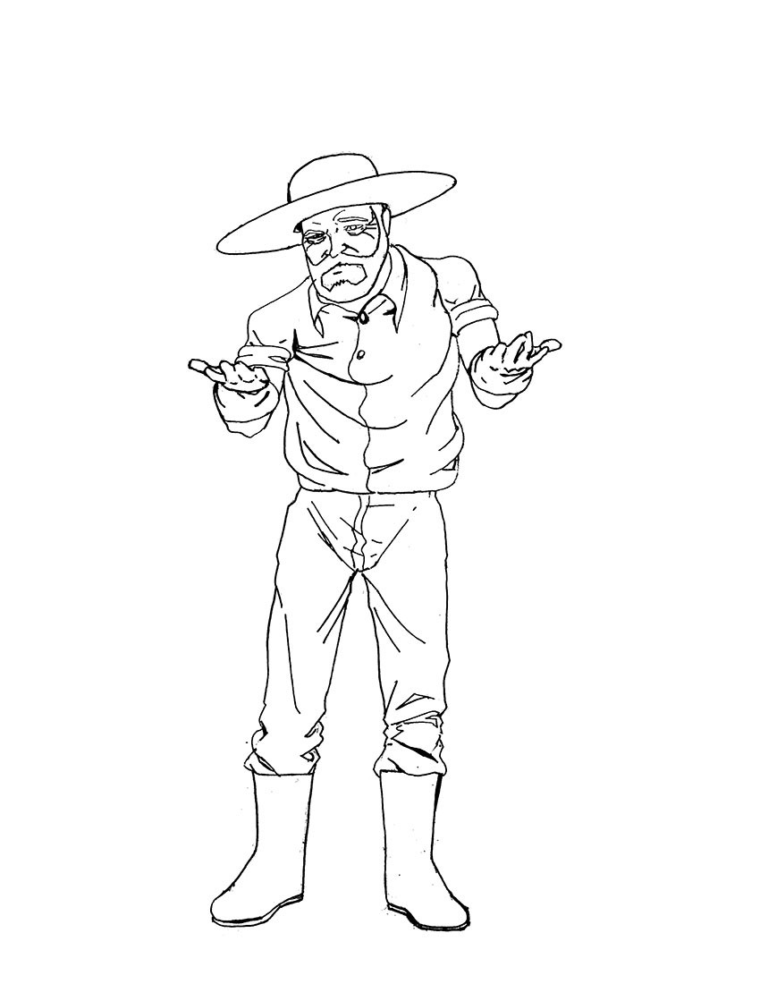 850x1100 Entry - Farmer Man Drawing