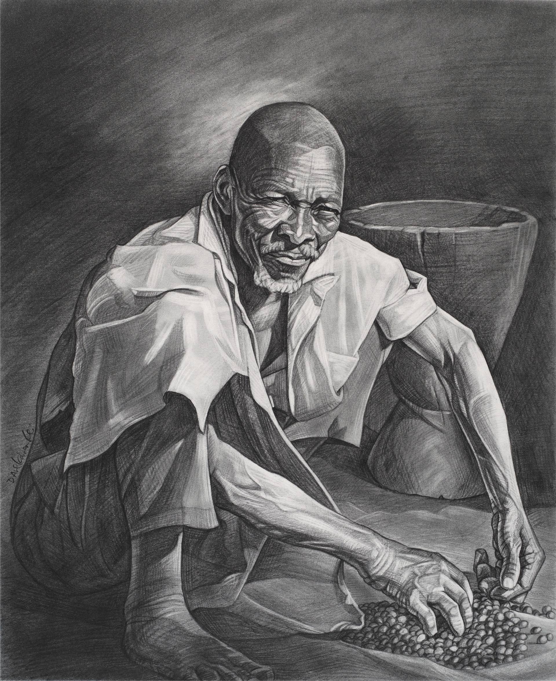 1920x2350 Le Vieux Fermier - Farmer Man Drawing