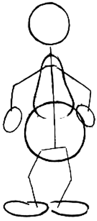 200x455 Step How To Draw Cartoon Old Farmer Man - Farmer Man Drawing