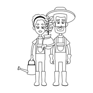 300x300 Man Farmer Royalty Free Vectors - Farmer Man Drawing
