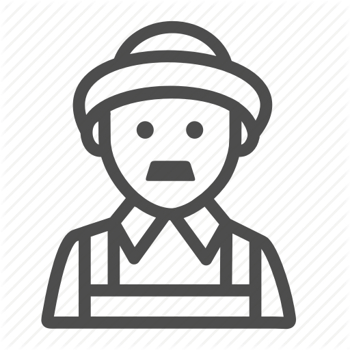512x512 agriculture, avatar, farmer, male, man icon - Farmer Man Drawing