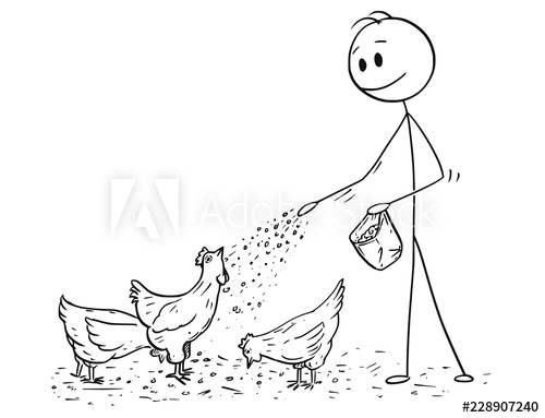 500x383 Cartoon Stick Drawing Conceptual Illustration Of Man Or Farmer - Farmer Man Drawing