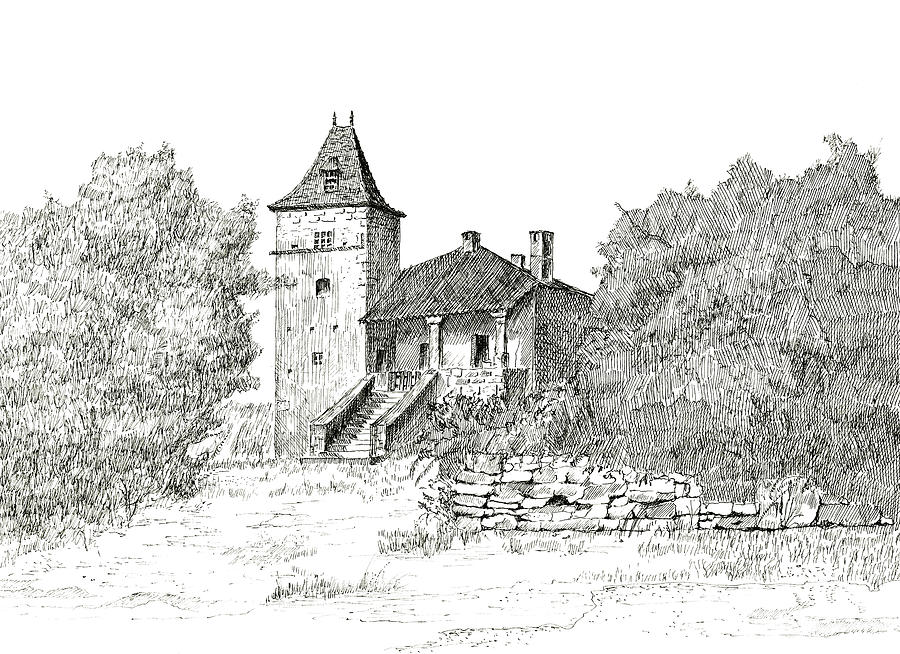 900x654 french farmhouse drawing - Farmhouse Drawing