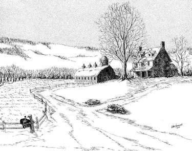375x295 west virginia farmhouse drawing - Farmhouse Drawing