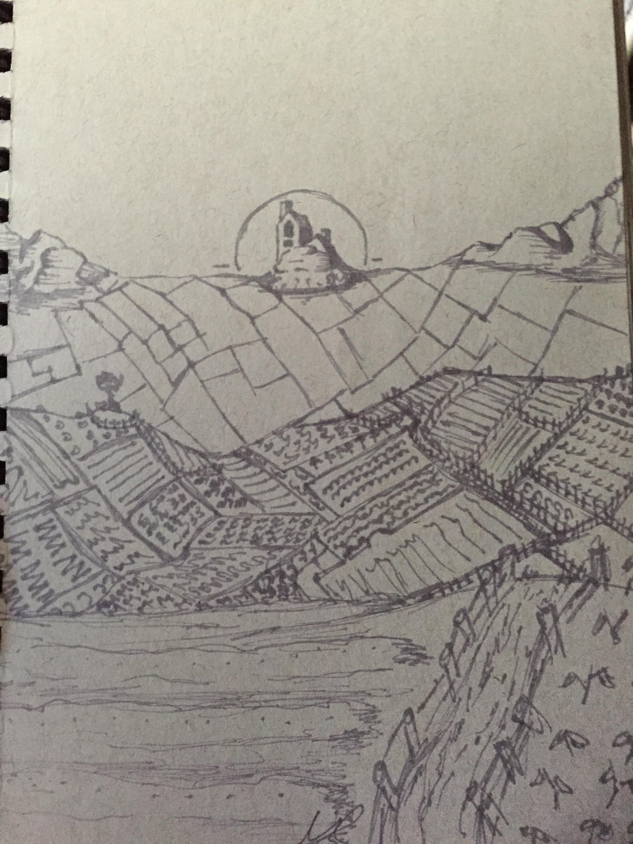 2448x3264 Farmland Drawing - Farmland Drawing