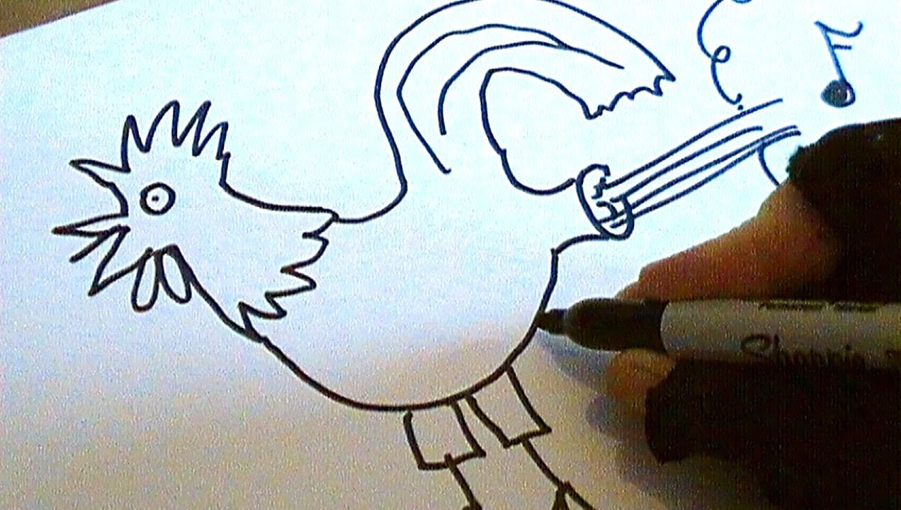 1272x720 How To Draw A Rooster Fart - Fart Drawing