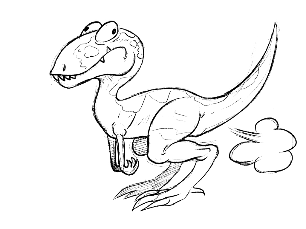 1024x768 Jurassic Fart - Fart Drawing