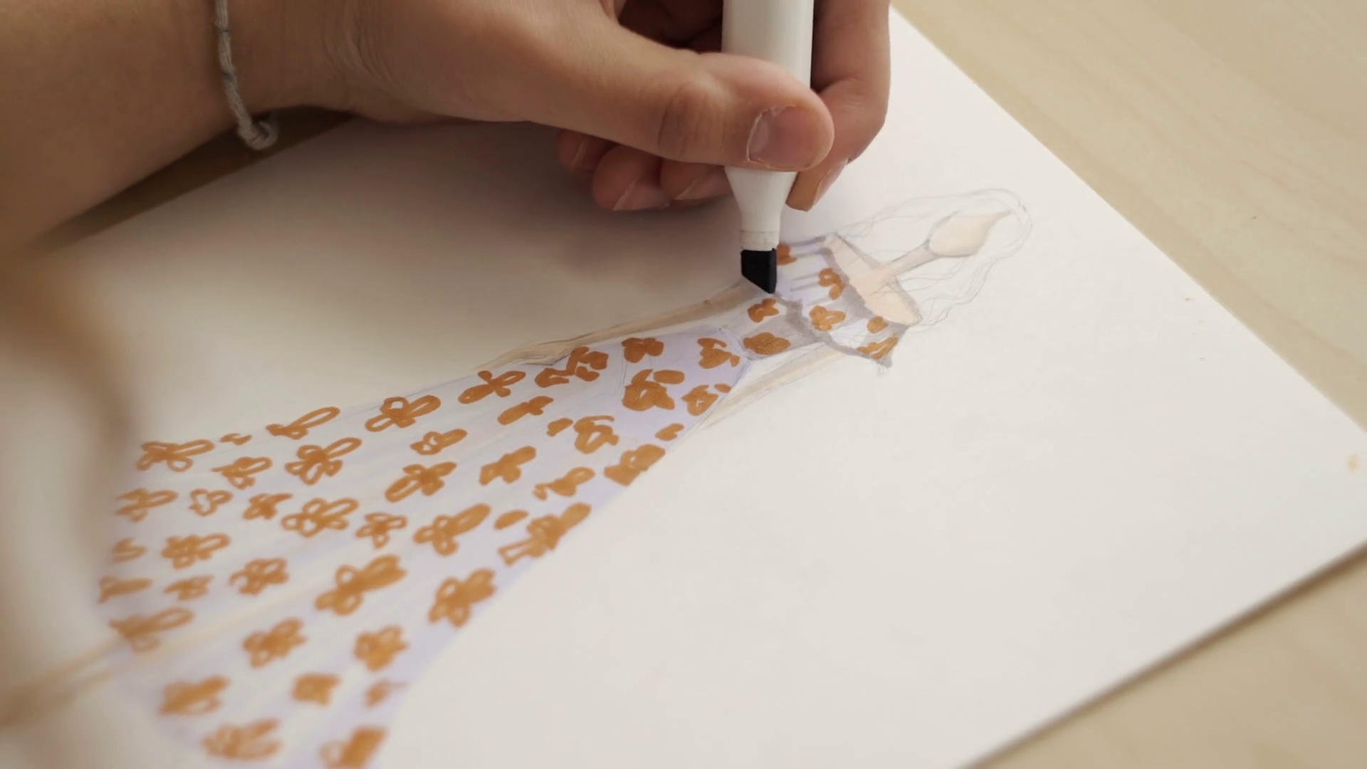 1920x1080 fashion illustration fashion designer drawing and paint female - Fashion Designing Drawing