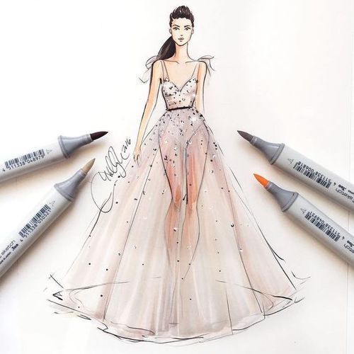 500x500 Fashion Drawing Deve Drawing - Fashion Drawing