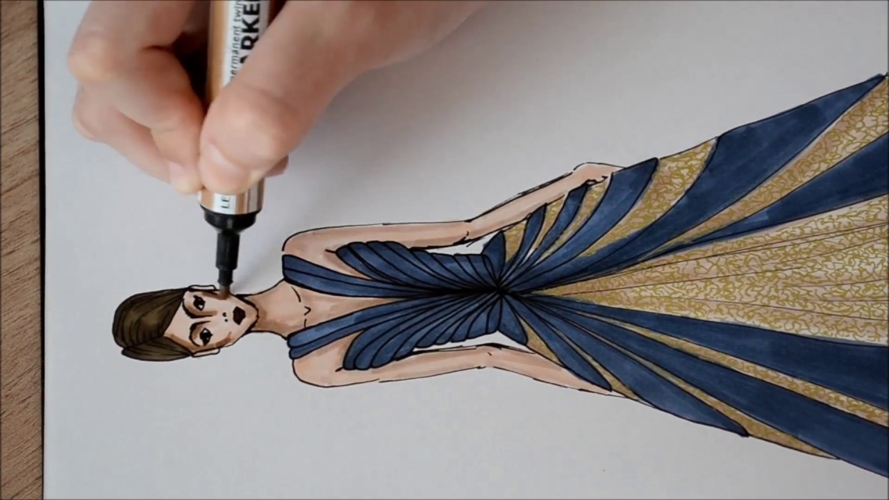 1280x720 Fashion Illustration Speed Drawing - Fashion Drawing