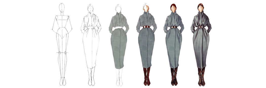 1050x350 How A Fashion Illustration Takes Shape - Fashion Drawing