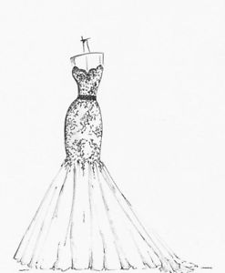 247x300 Artist Original Fashion Illustration Pencil Drawing Sketch Feather - Fashion Drawing