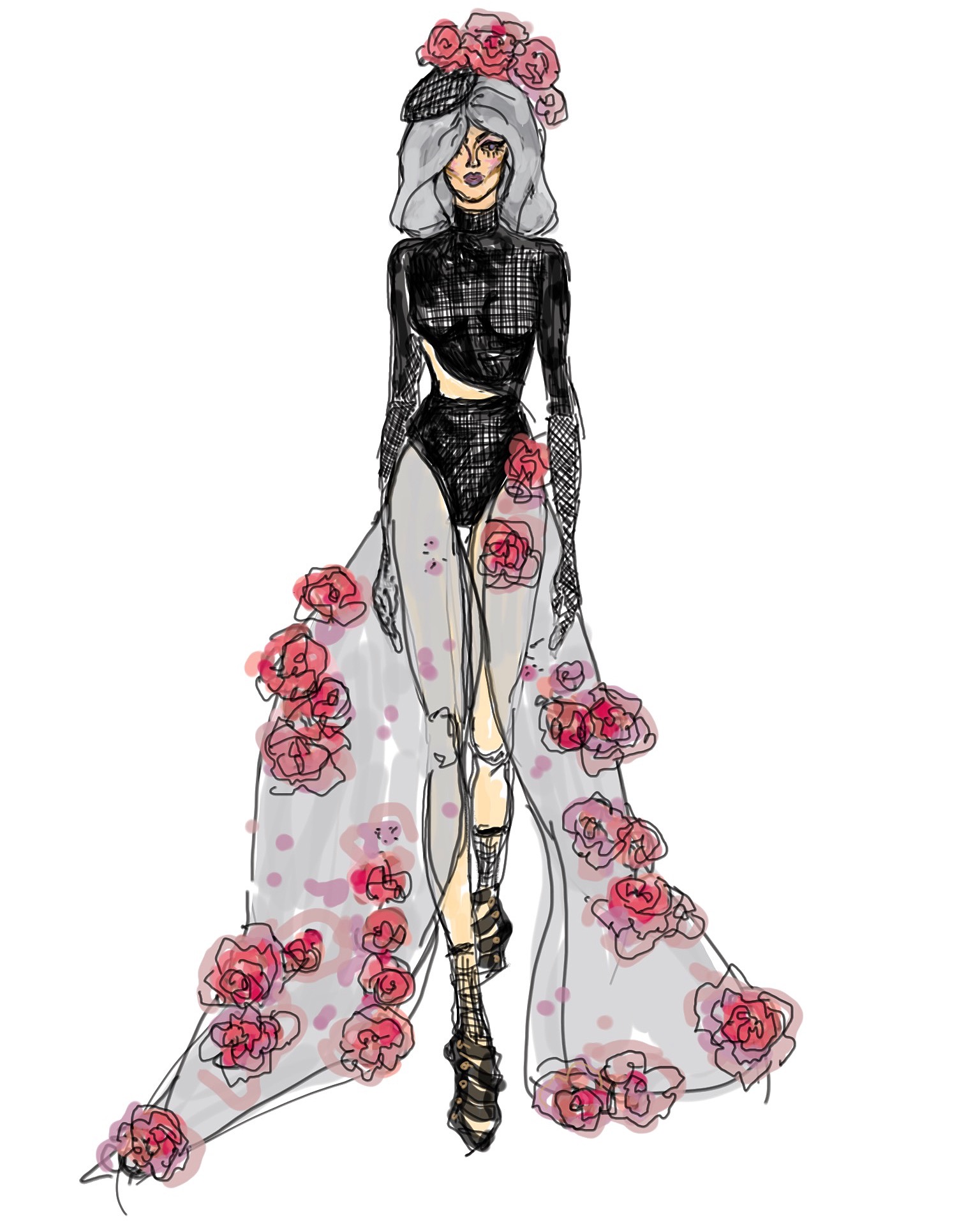 1536x1920 Costume And Fashion Drawing - Fashion Drawing