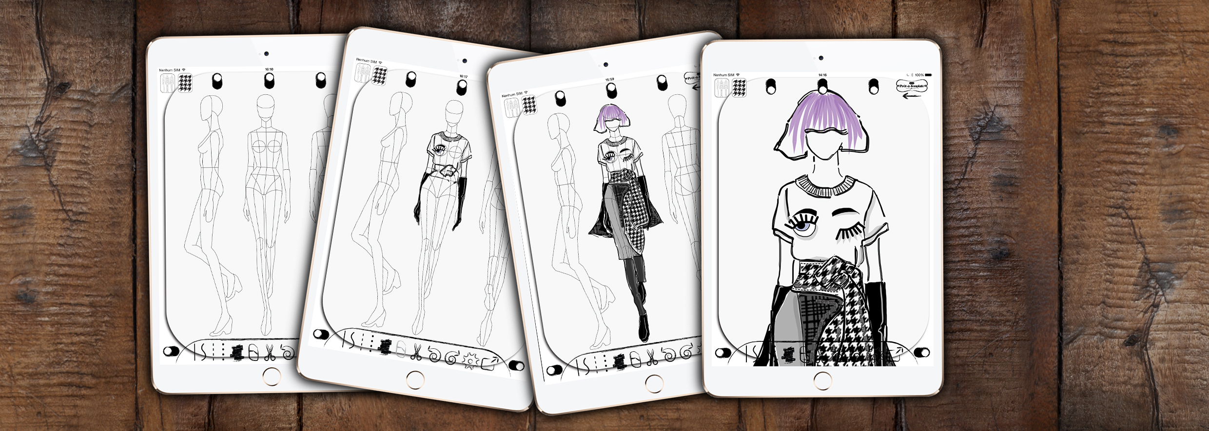 2480x886 Video Tutorial Template - Fashion Drawing Apps