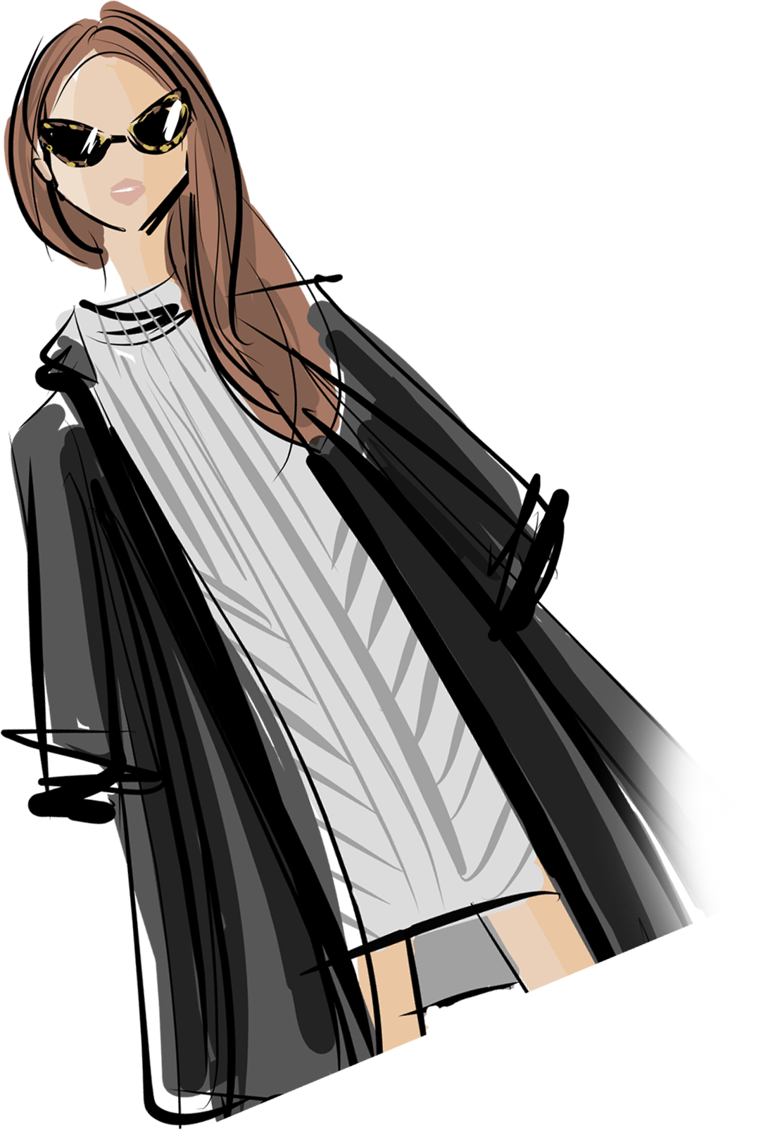 1081x1606 chic sketch appetizer mobile - Fashion Drawing Apps