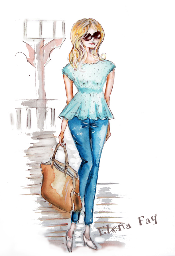 614x895 Fashion Inspiration Simply Lulu Style - Fashion Drawing Art