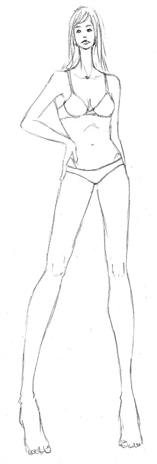 521x1533 fashion illustration base - Fashion Drawing Base