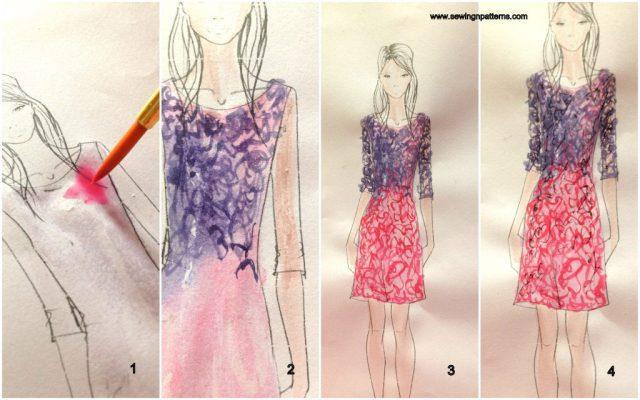 640x400 How To Color Fashion Design Sketches Quick And Easy Tutorial - Fashion Drawing Base