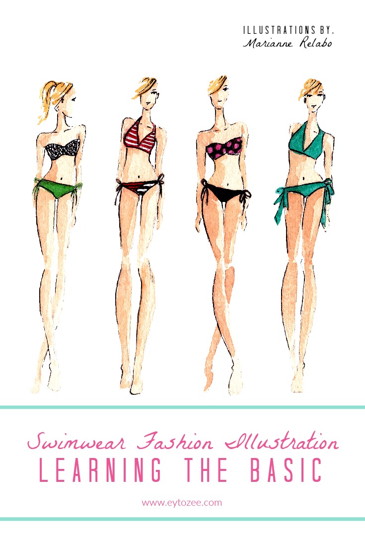 735x1102 Swimwear Fashion Illustration Learning The Basic - Fashion Drawing Base
