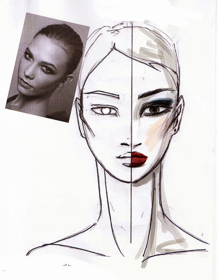 710x913 Fashion Illustrations - Fashion Drawing Face