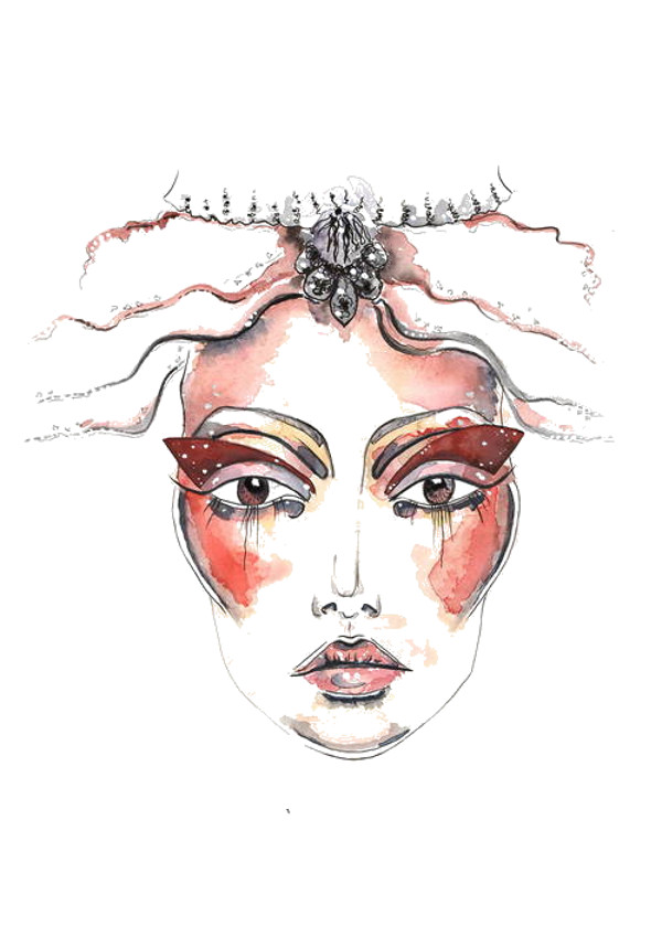 600x849 Fashion Face - Fashion Drawing Face