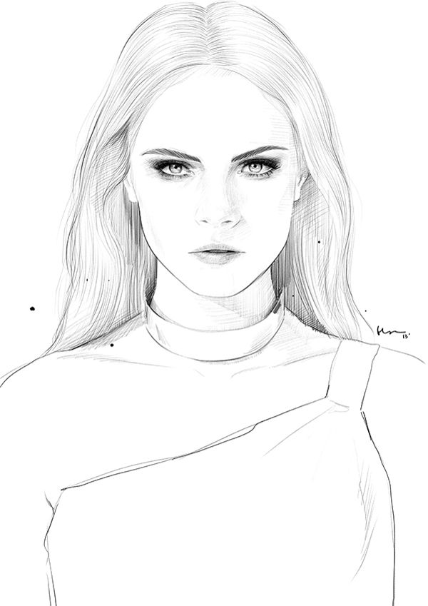 600x849 Fashion Illustration - Fashion Drawing Face