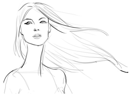 500x358 Fashion Drawing Face Image Search Results On We Heart It - Fashion Drawing Face