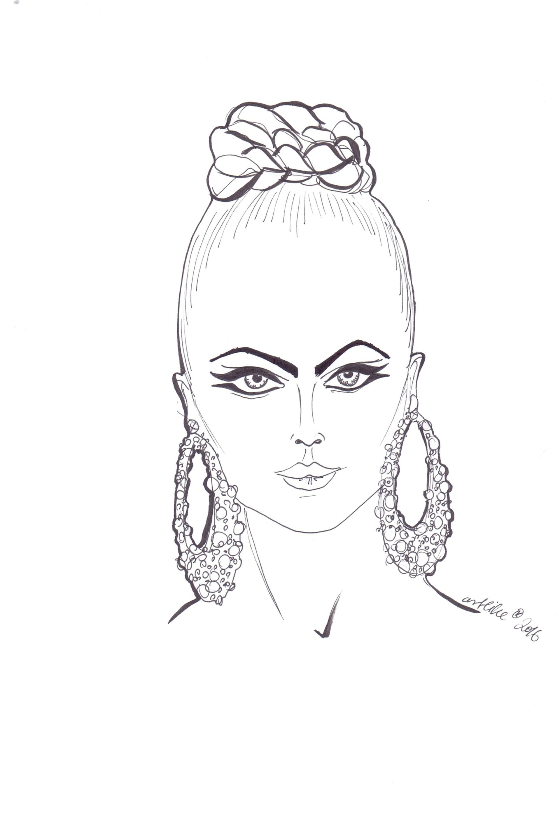 1920x2847 Fashion Face Drawing - Fashion Drawing Face
