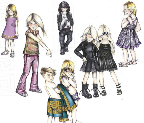 486x415 versace to launch kids' fashion line - Fashion Drawing For Kids
