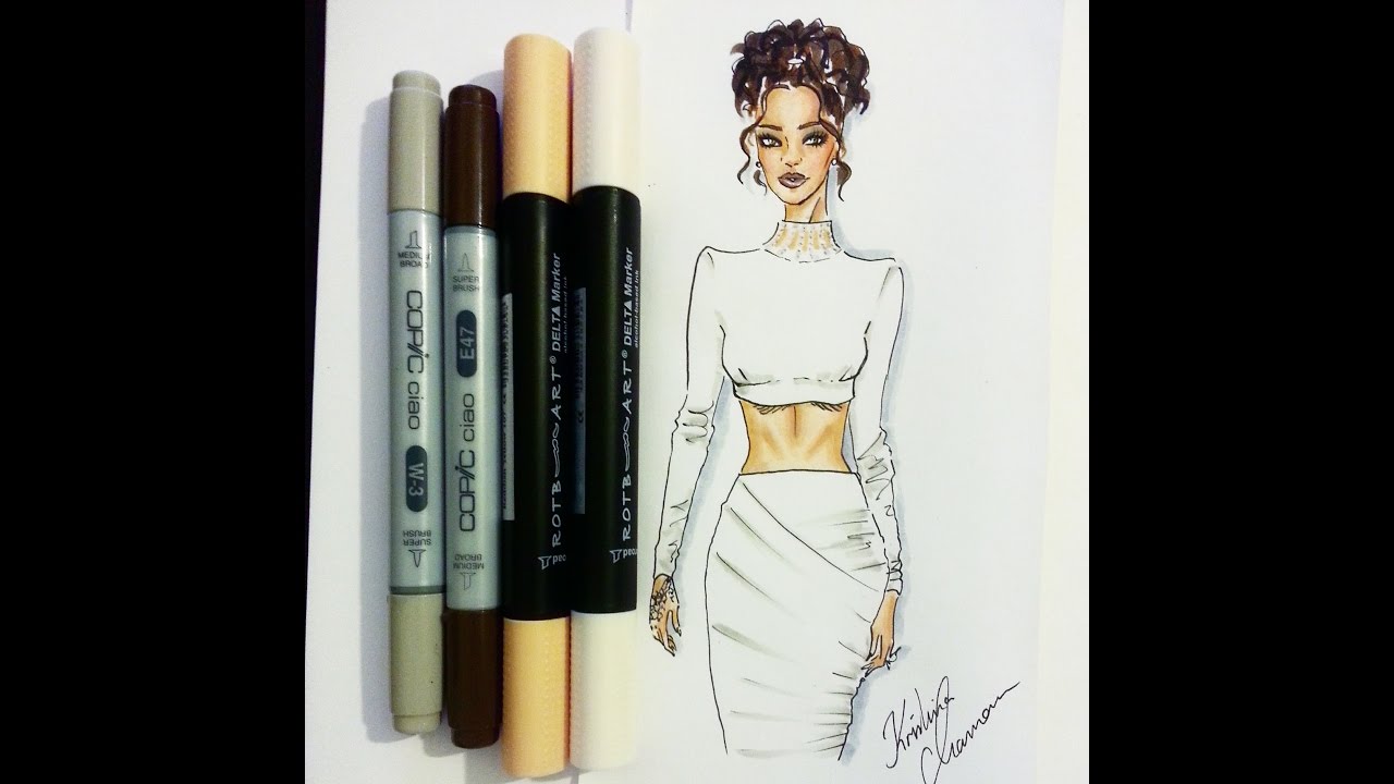 1280x720 Fashion Illustration Rihanna - Fashion Drawing Markers