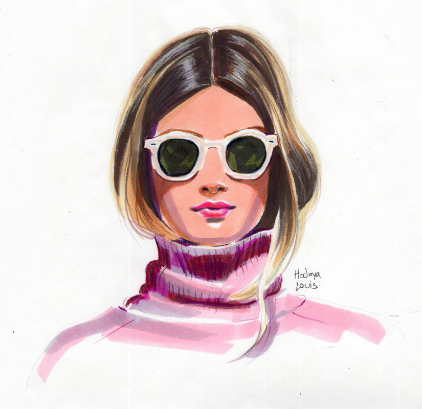 825x800 Hodaya Louis Artist Fashion Illustrator - Fashion Drawing Markers