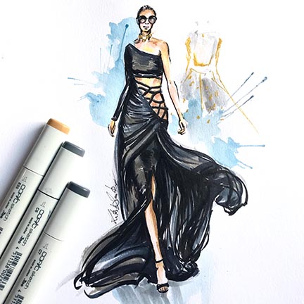 Fashion Drawing Markers at PaintingValley.com | Explore collection of ...