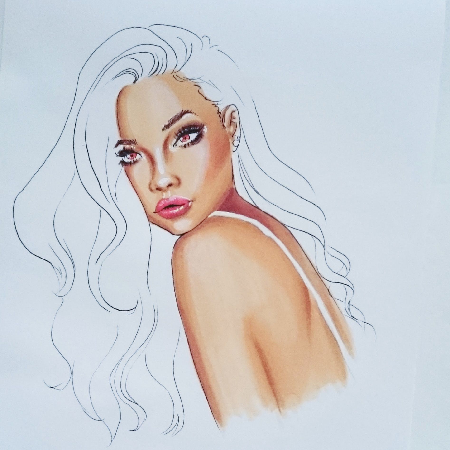 1894x1894 tutorial how to colour skin with copic markers - Fashion Drawing Markers